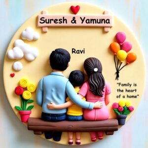 Sweet Family 3D Art (1 kid)