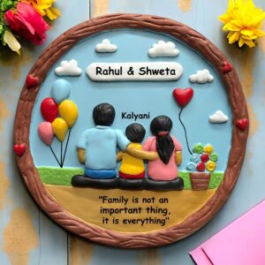 Family with Kid 3D Art