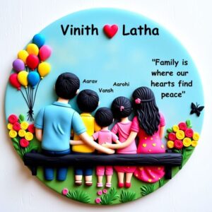 Handmade Together Family 3D Art (3 kid)