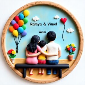 Handmade Greatest  Family 3D Art (1 kid)