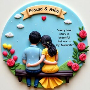 Handmade Lovely Couple 3D Art