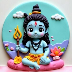 Handmade Sweet Shiva 3D Art