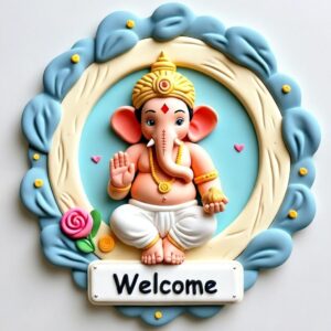 Handmade Cute Ganesha 3D Art